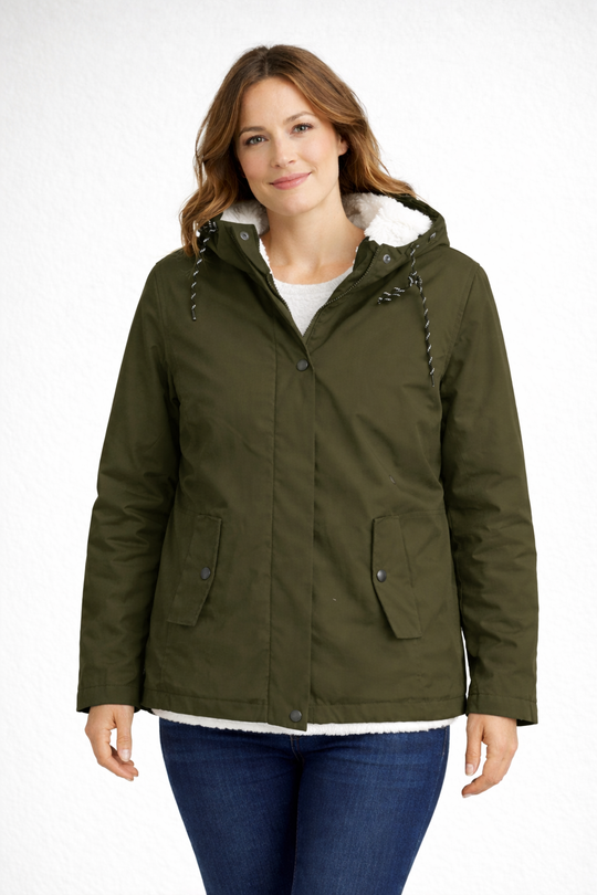 EB | Damen Winterjacke mit Kapuze und Fleecefutter
