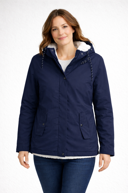 EB | Damen Winterjacke mit Kapuze und Fleecefutter