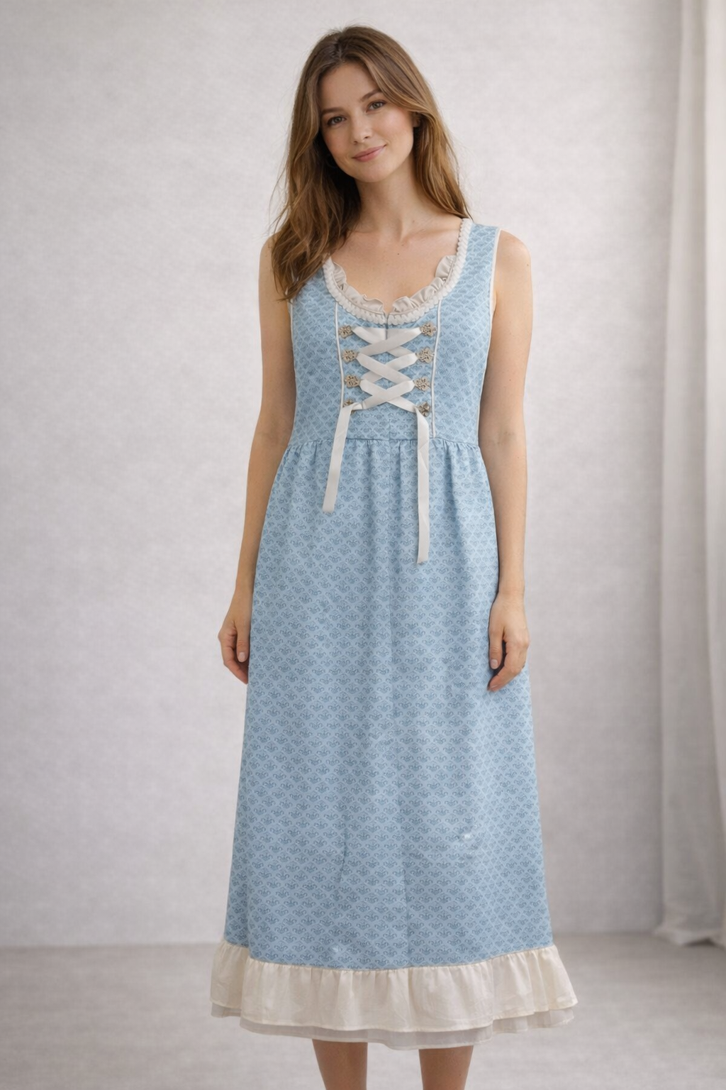 EB | Damen Dirndlkleid mit Schnürung und Schürze