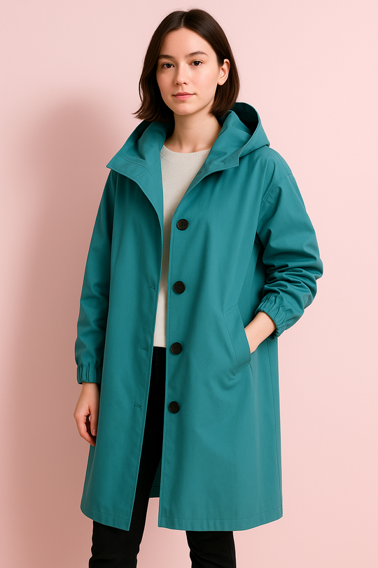 EB | Damen Trenchcoat mit Kapuze