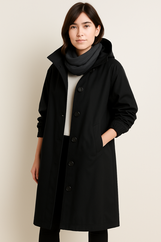 EB | Damen Trenchcoat mit Kapuze