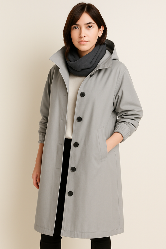EB | Damen Trenchcoat mit Kapuze