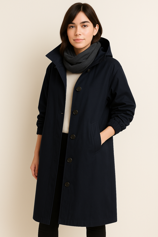 EB | Damen Trenchcoat mit Kapuze