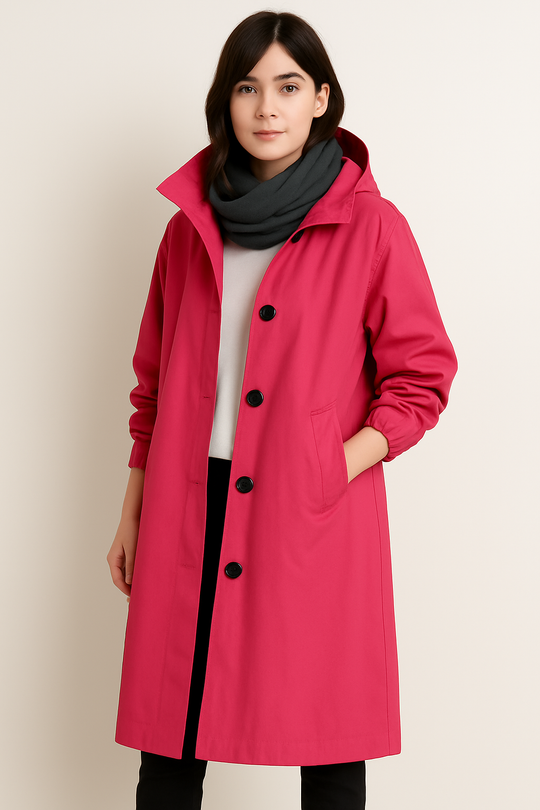 EB | Damen Trenchcoat mit Kapuze
