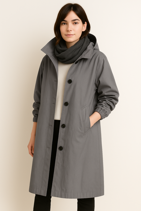 EB | Damen Trenchcoat mit Kapuze