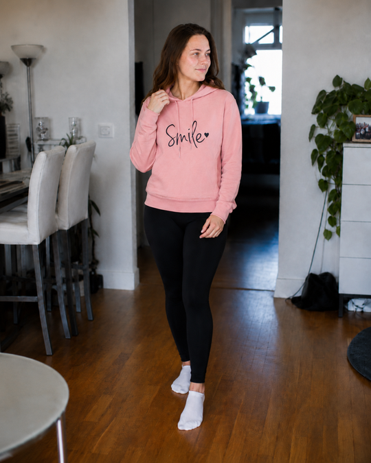 EB Damen Hoodie mit Smile-Print und Kapuze