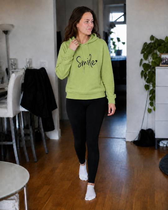 EB Damen Hoodie mit Smile-Print und Kapuze