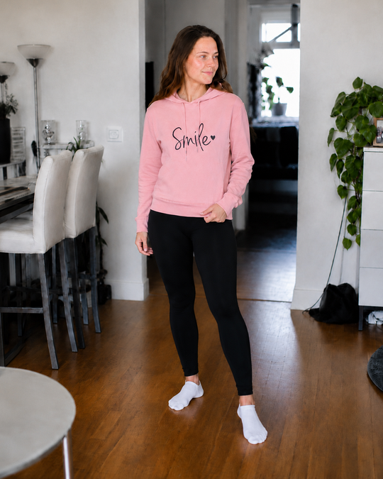 EB Damen Hoodie mit Smile-Print und Kapuze