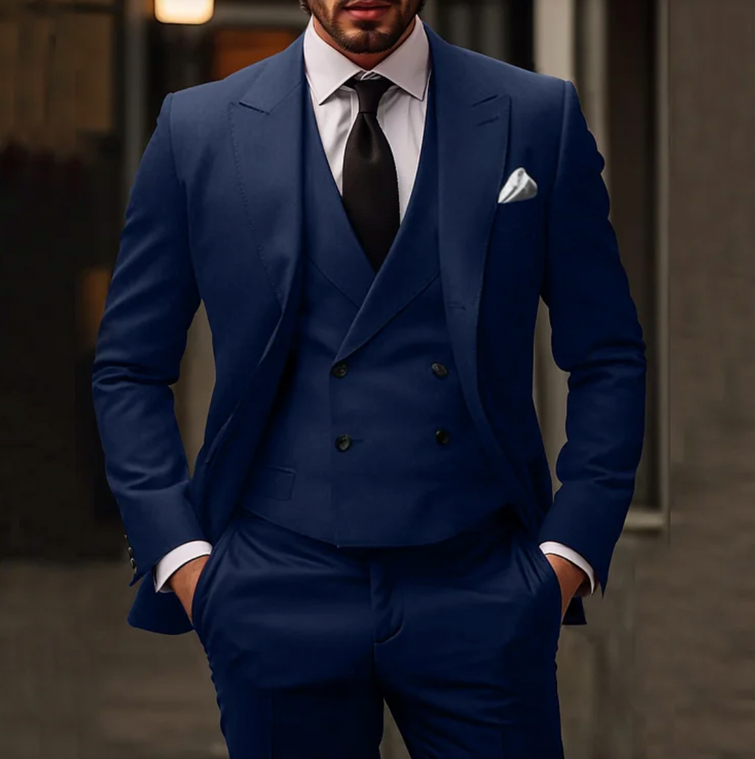 EB | Herren Smoking 3-teilig - Blazer, Weste & Hose