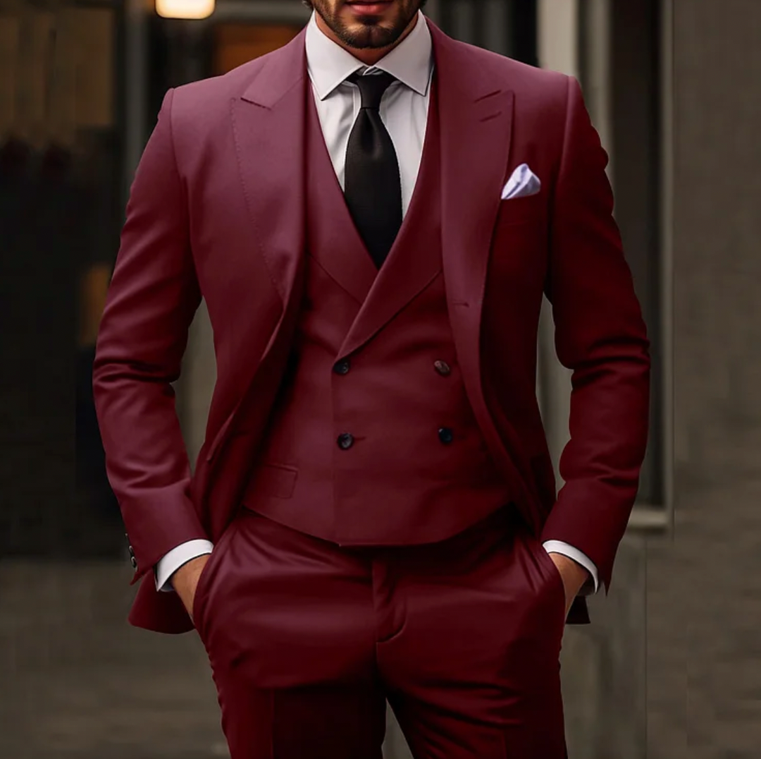 EB | Herren Smoking 3-teilig - Blazer, Weste & Hose
