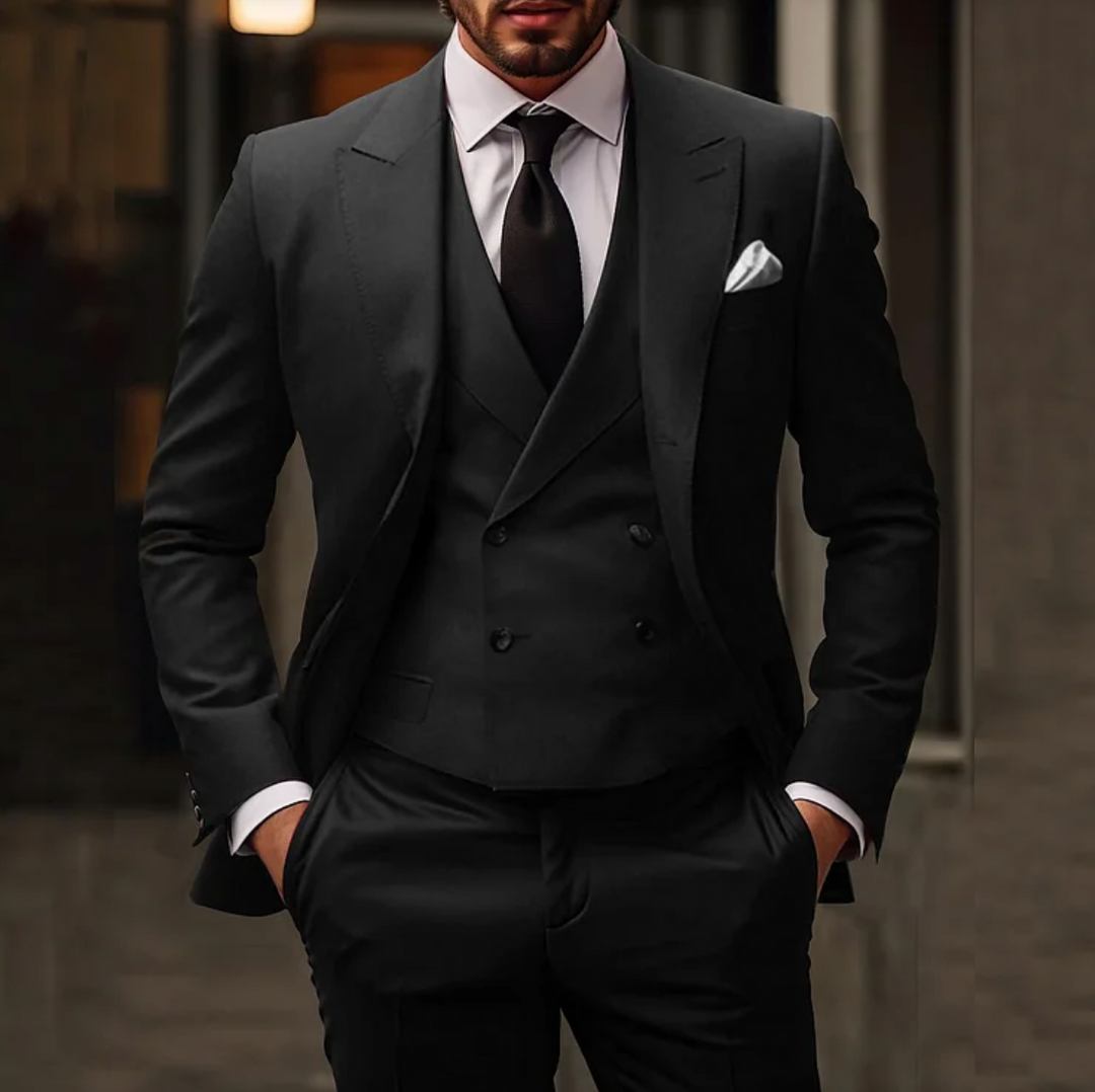 EB | Herren Smoking 3-teilig - Blazer, Weste & Hose