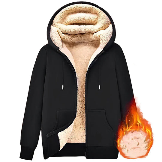 EB | Hoodie aus Lambswool - warmes & weiches Sweatshirt mit Kapuze und plüschigem Futter für den Winter