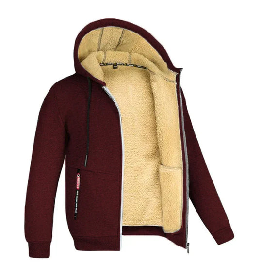 EB | Hoodie aus Lambswool - warmes & weiches Sweatshirt mit Kapuze und plüschigem Futter für den Winter