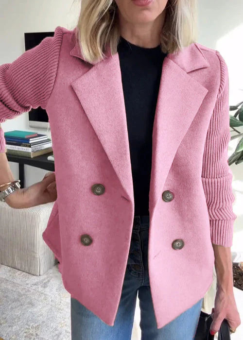 EB | Damen Doppelreihen Mantel Schicke Winterwärme und Eleganz
