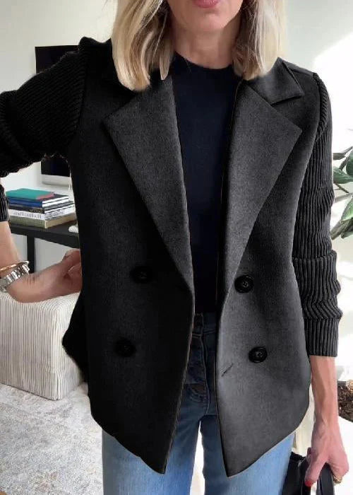 EB | Damen Doppelreihen Mantel Schicke Winterwärme und Eleganz