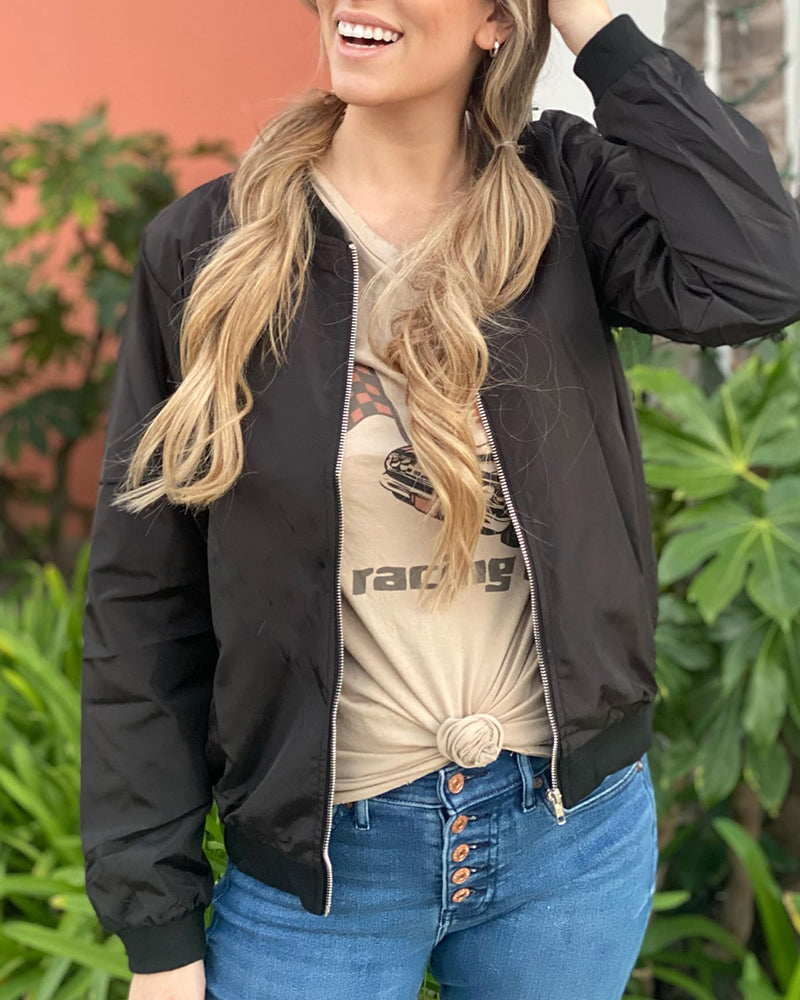 EB | Klassische Bomberjacke mit Taschen für Frauen