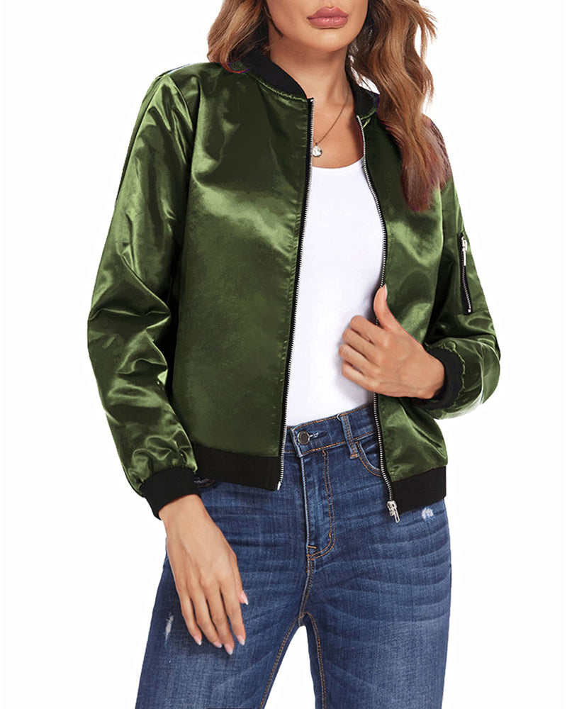 EB | Klassische Bomberjacke mit Taschen für Frauen