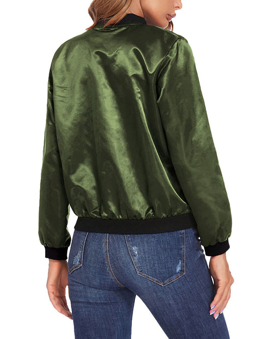 EB | Klassische Bomberjacke mit Taschen für Frauen