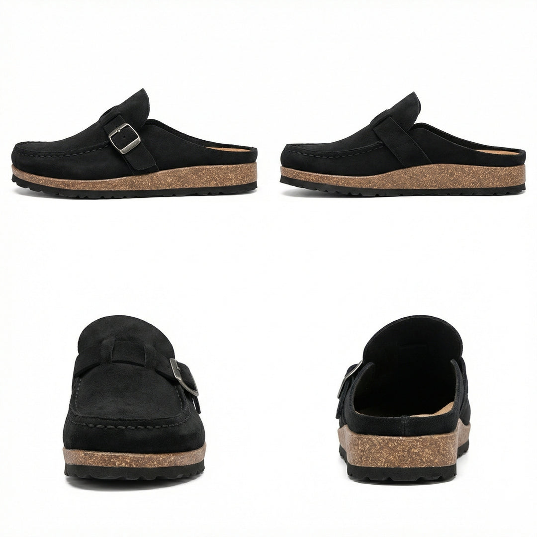 Clogs - Damen Retro Wildleder Slip-On Mule EB