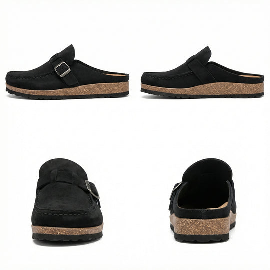 Clogs - Damen Retro Wildleder Slip-On Mule EB