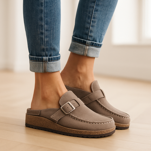 Clogs - Slipper - Schnalle - Mules - Damenschuhe EB