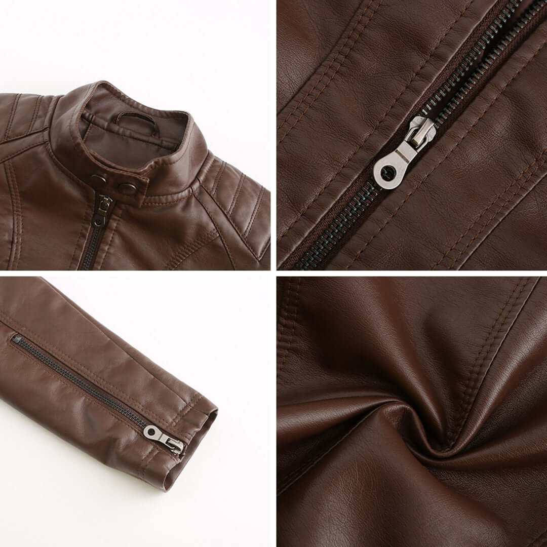 EB | Damen Lederjacke Mit Zeitlosem Elegantem Look