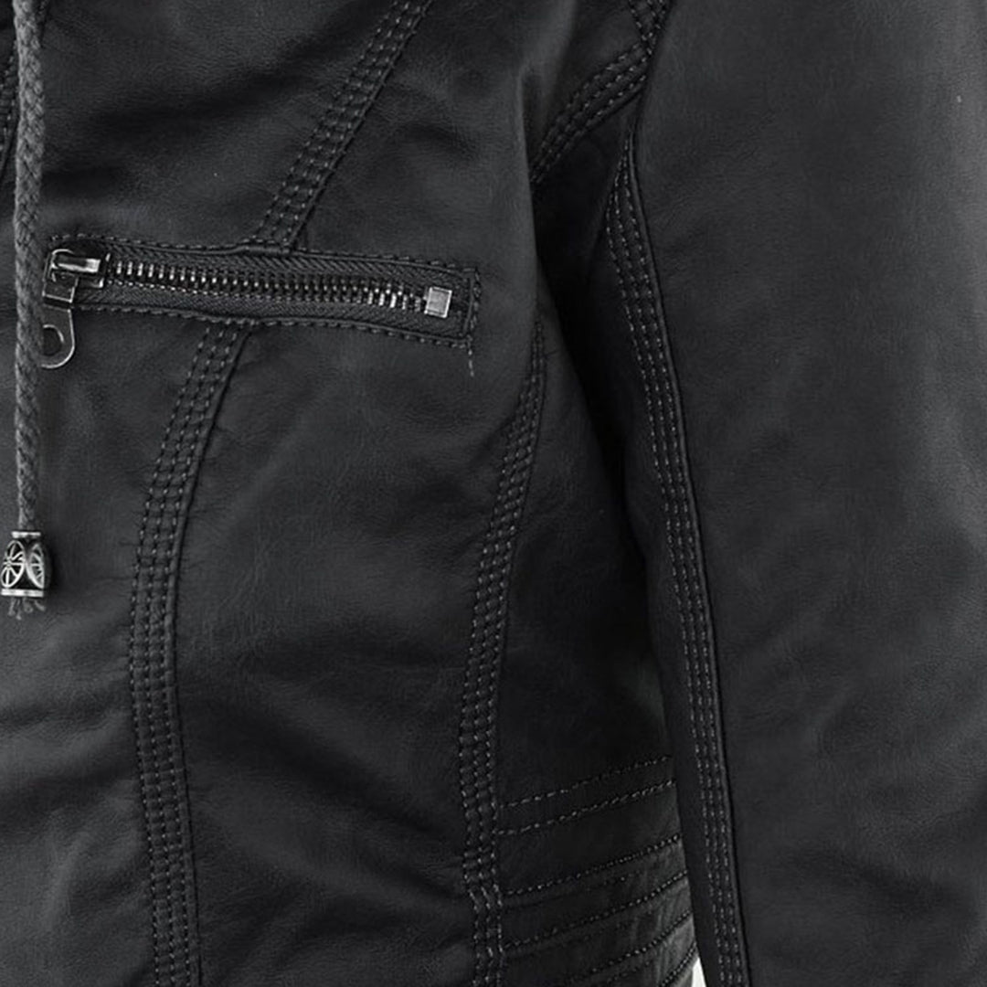 EB | Jacke mit Kapuze Pu-leder Zeitlos, Funktional