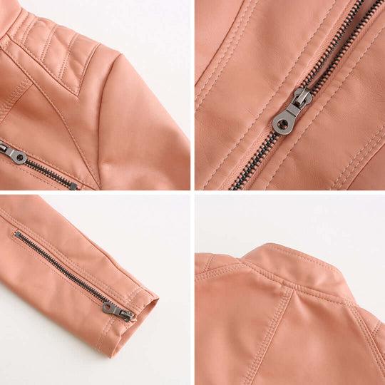 EB | Damen Lederjacke Mit Zeitlosem Elegantem Look