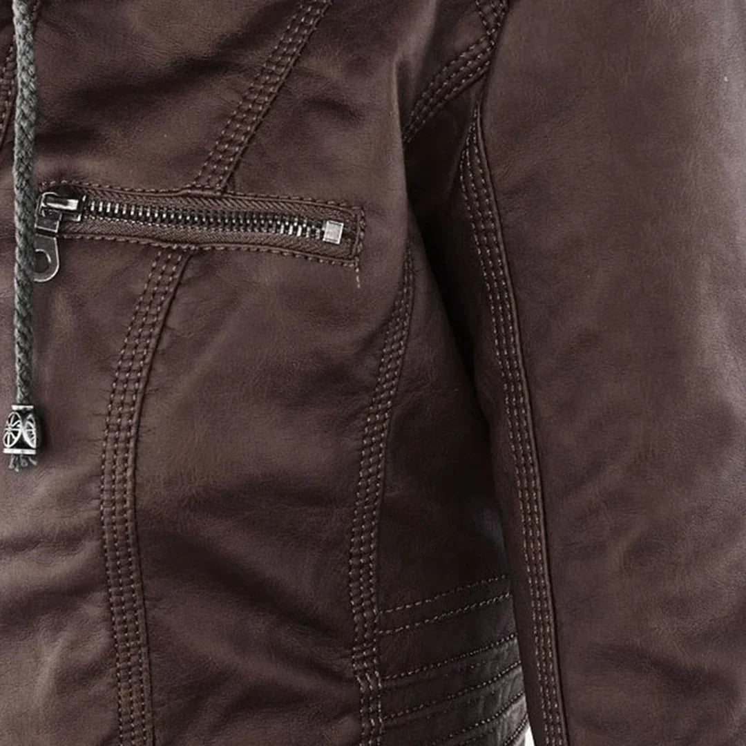 EB | Stilvolle Motorradjacke mit Kapuze