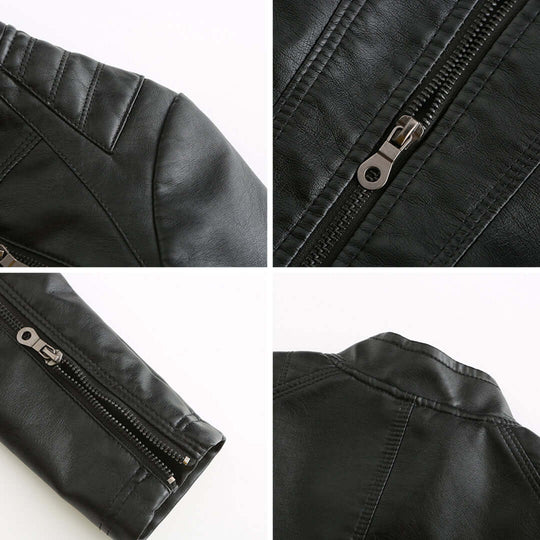 EB | Damen Lederjacke Mit Zeitlosem Elegantem Look