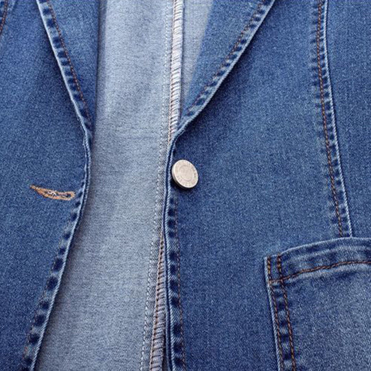 EB | Stilvolle Lange Jeansblazer