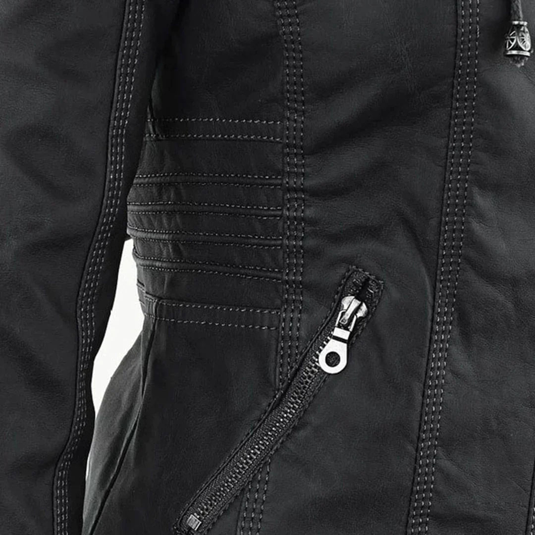 EB | Stilvolle Motorradjacke mit Kapuze