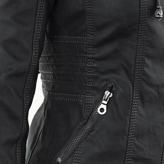 EB | Stilvolle Motorradjacke mit Kapuze