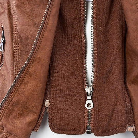 EB | Jacke mit Kapuze Pu-leder Zeitlos, Funktional