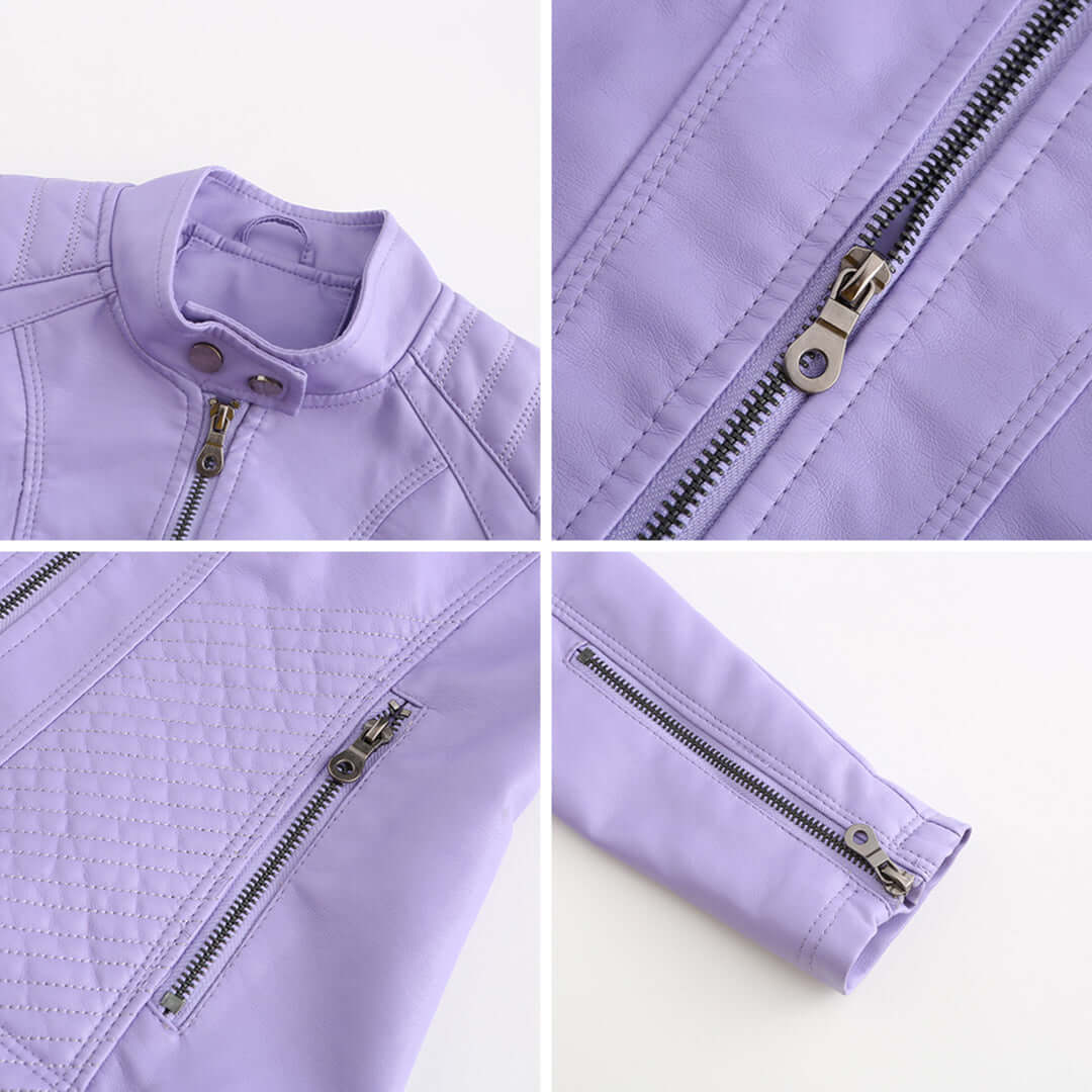 EB | Damen Lederjacke Mit Zeitlosem Elegantem Look