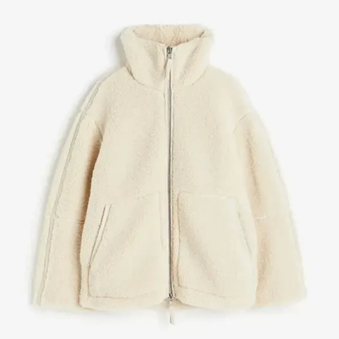EB | Cozy Loose-Fit Jacket High Collar