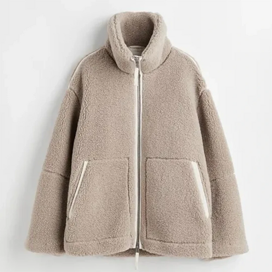 EB | Cozy Loose-Fit Jacket High Collar