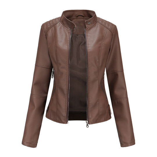 EB | Frauen Kragenlose Bikerjacke