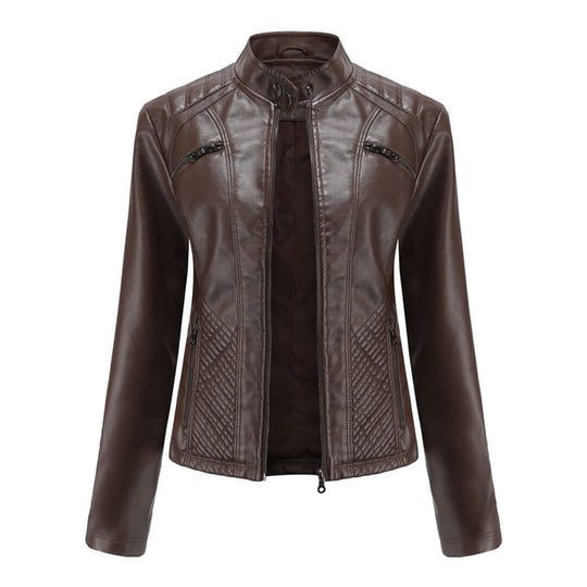 EB | Damen Lederjacke Mit Zeitlosem Elegantem Look