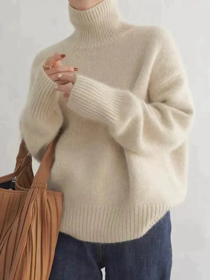 EB | Pullover - Damen Herbst Luxe Rollkragenpullover