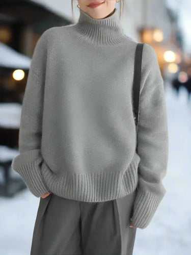 EB | Rollkragenpullover Strick Oversized Fit Langärmlig Bequem