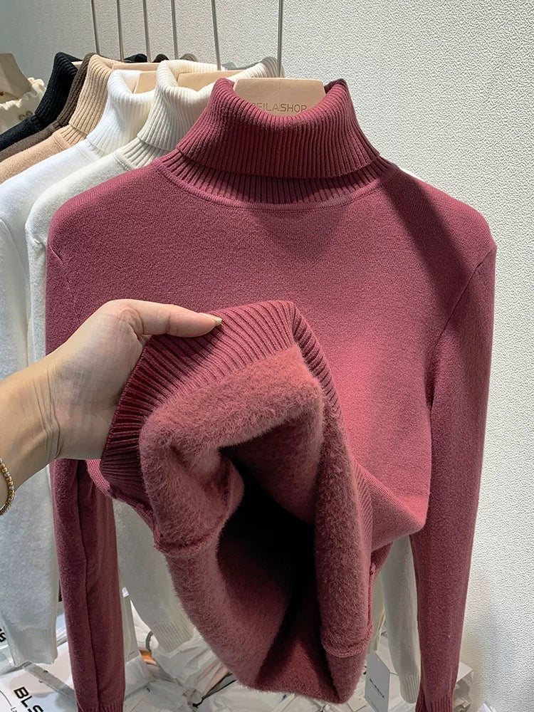 EB | Übergroßer Kaschmir Damen Rollkragenpullover