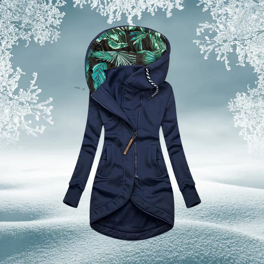 EB | Lang für Frauen mit Kapuze und langen Ärmeln ideal für den Herbst und Winter