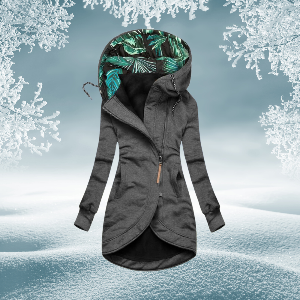 EB | Jacke mit asymmetrischem Verschluss und Kapuze