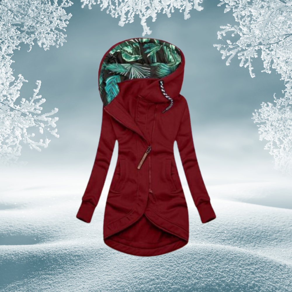 EB | Jacke mit asymmetrischem Verschluss und Kapuze