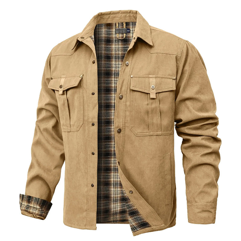 EB | Flanell Gefütterte Hemdjacke für Männer