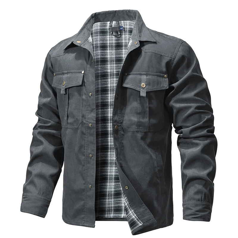 EB | Flanell Gefütterte Hemdjacke für Männer