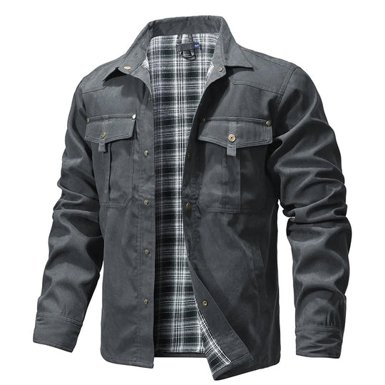 EB | Flanell Gefütterte Hemdjacke für Männer