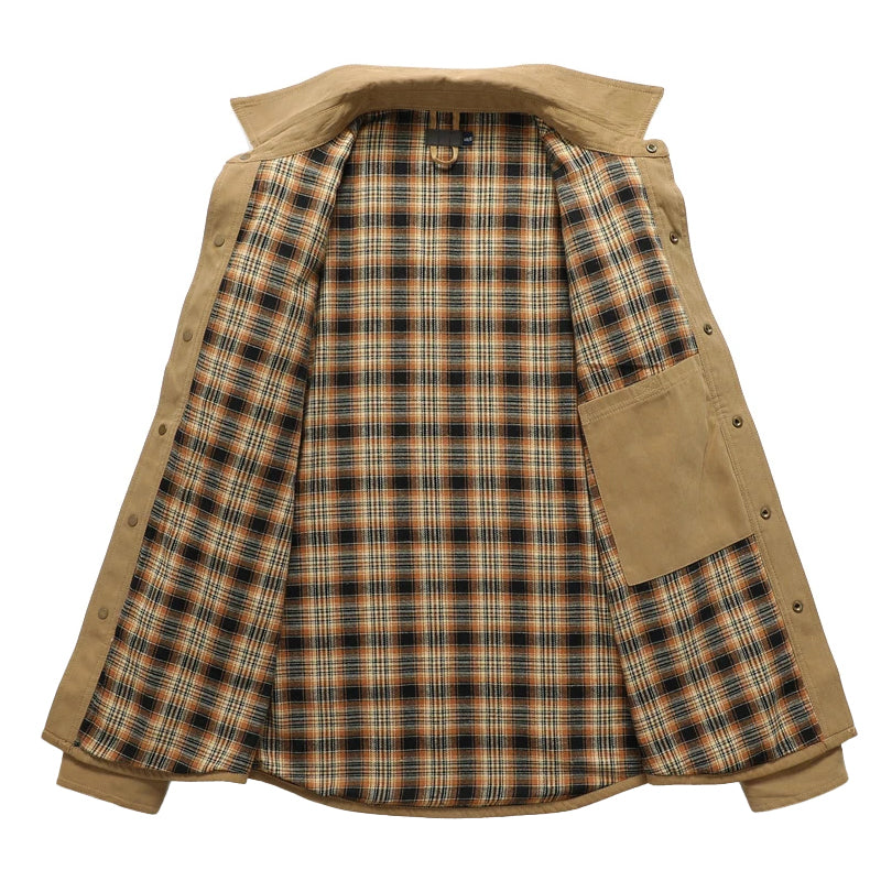 EB | Flanell Gefütterte Hemdjacke für Männer