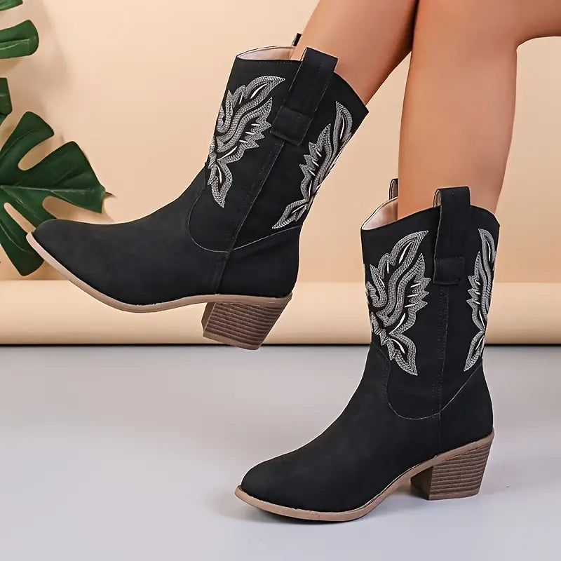 Cowboy-Stiefel - Bestickt - Western - Cowgirl-Stiefel - Cowboy-Stiefel für Frauen EB
